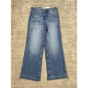 So Jeans Girls 8 Blue Denim Wide Leg High Rise Pockets